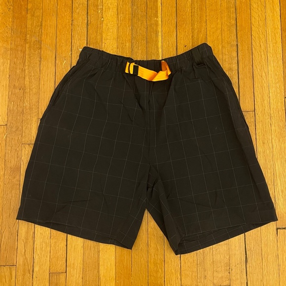 Nike Sportswear Tech Pack Checked Stretch Black Nylon Shorts - Picture 2 of 4